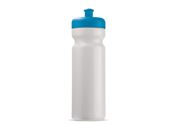 Bidon sport publicitaire Basic 750 ml Blanc et Bleu clair